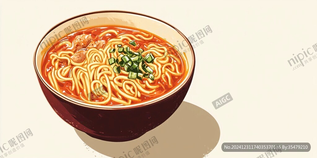 一碗面插畫