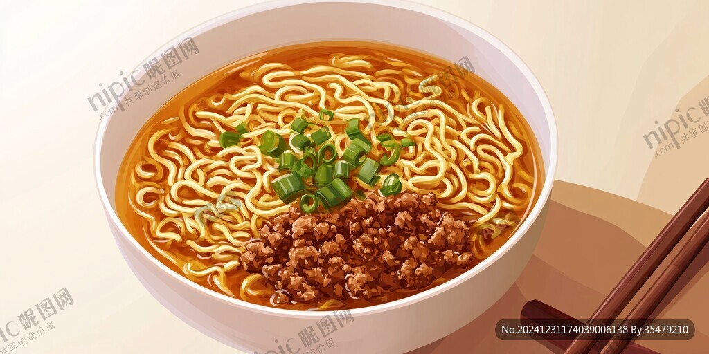 熱干面插畫(huà)