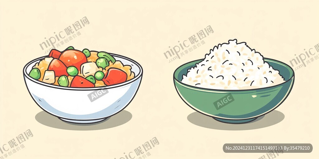蓋澆飯插畫