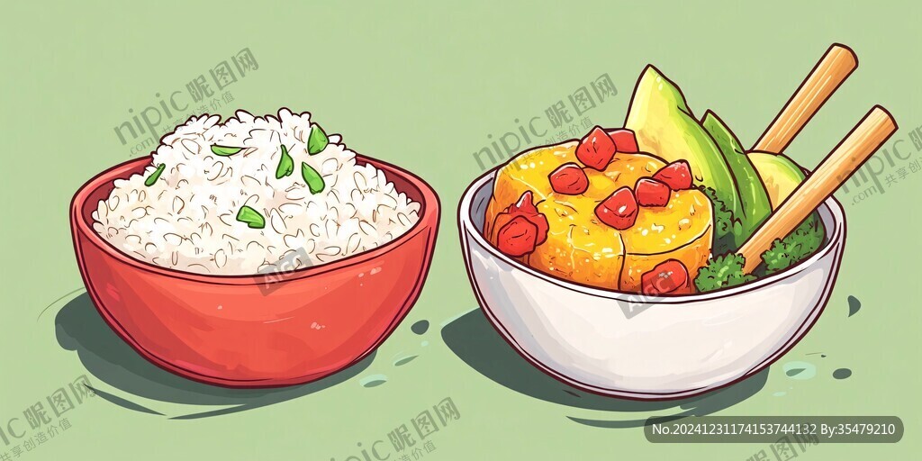 擂椒拌飯插畫(huà)