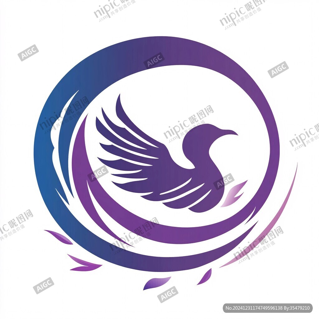 圓形飛鳥logo