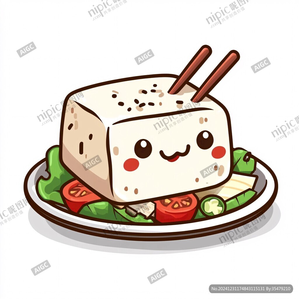 卡通豆腐