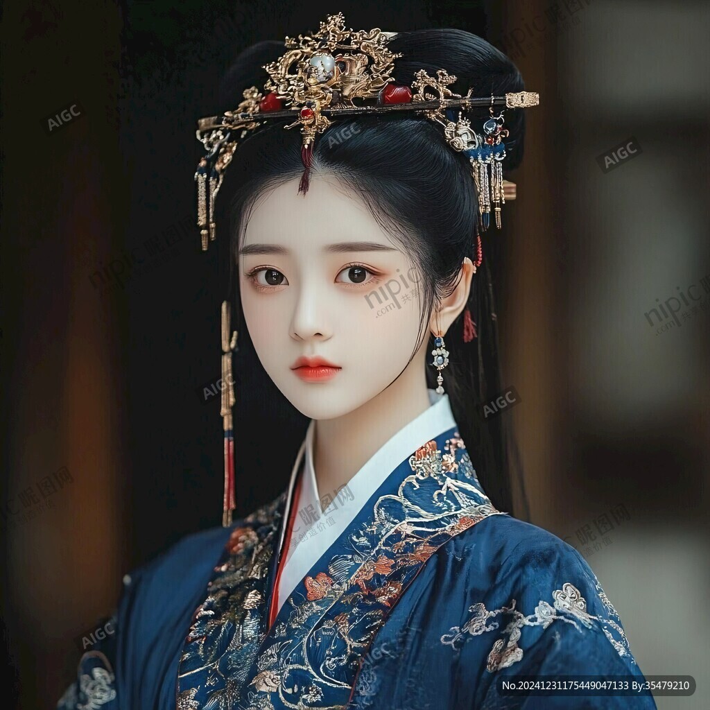 漢服美女發(fā)飾