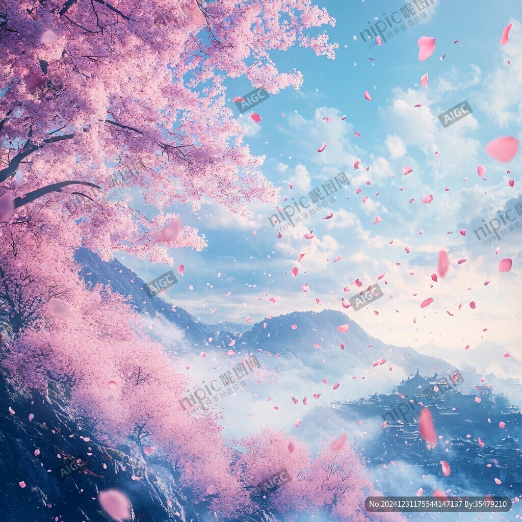 意境櫻花圖