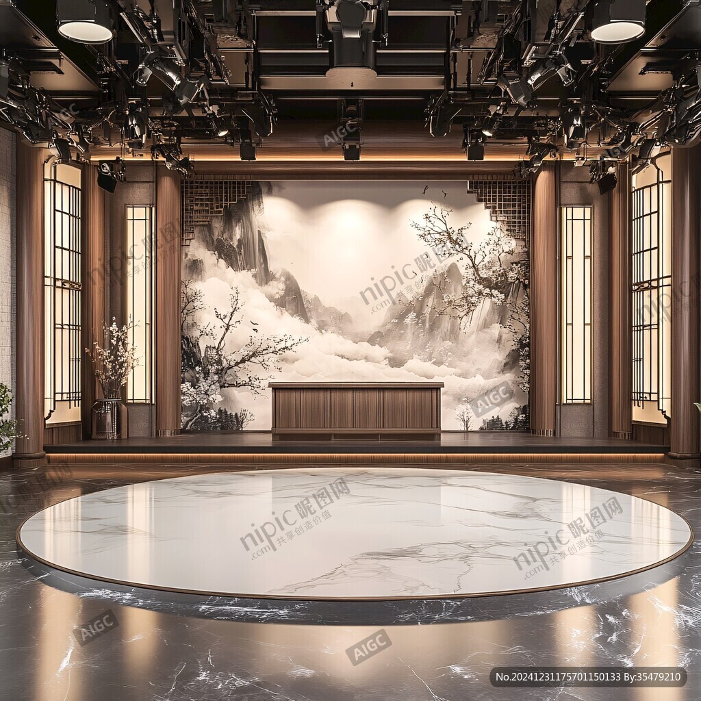 大氣水墨山水大廳