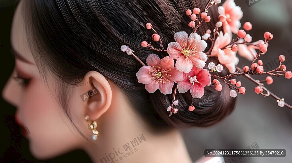 優美桃花造型