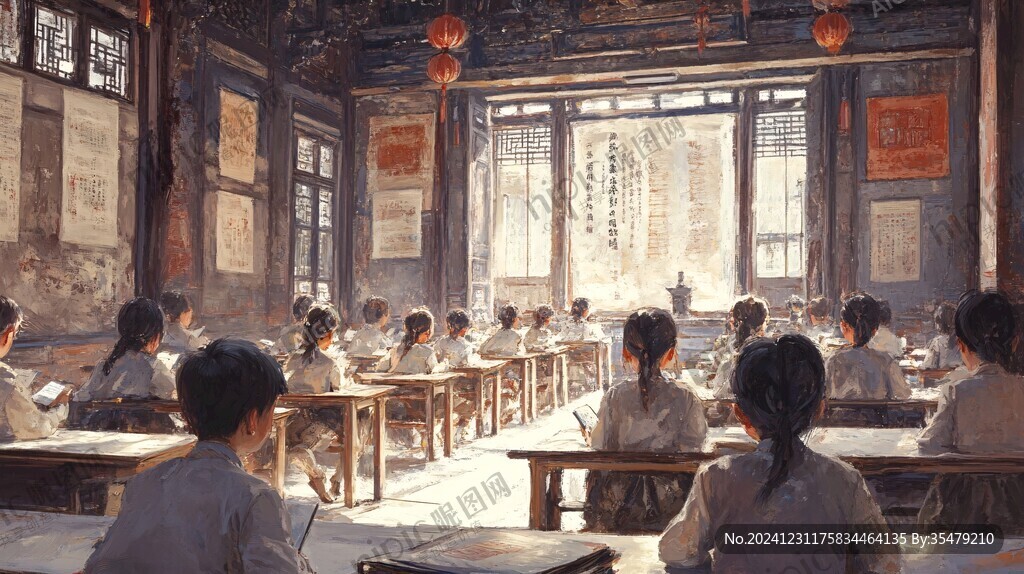 清朝學堂場景