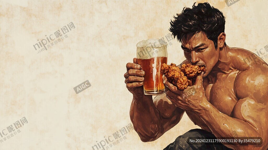 啤酒炸雞素材