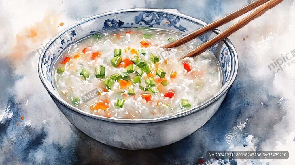 疙瘩湯插畫