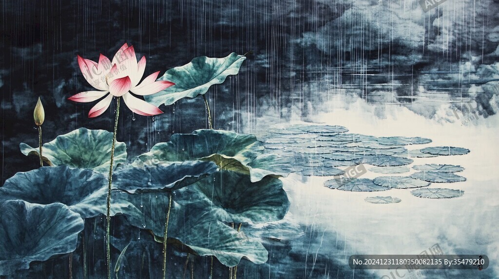油畫荷