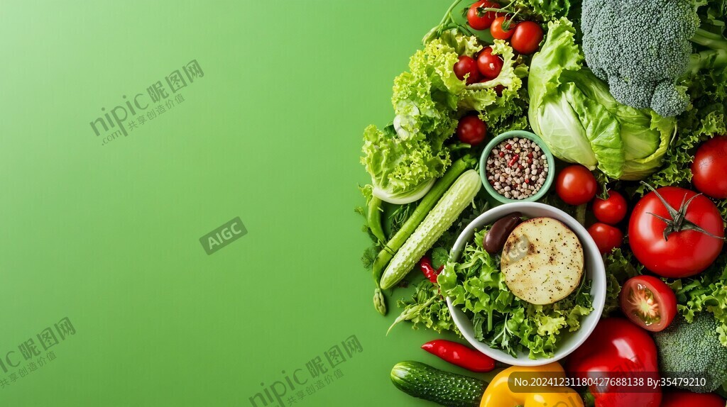 綠色背景綠色食品