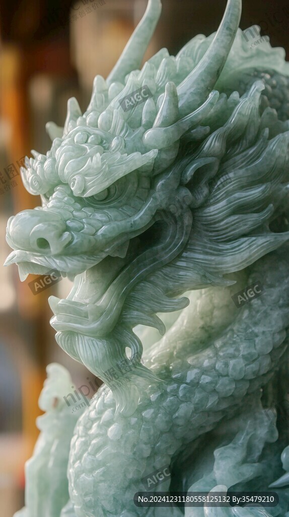 翡翠龍雕塑