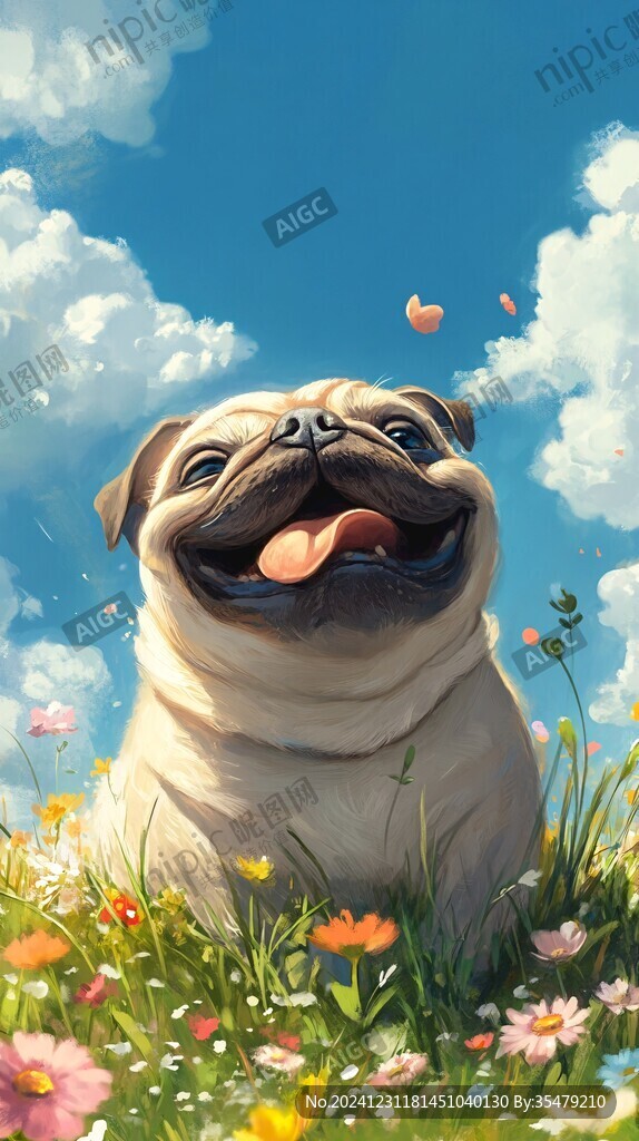 哈巴狗裝飾畫