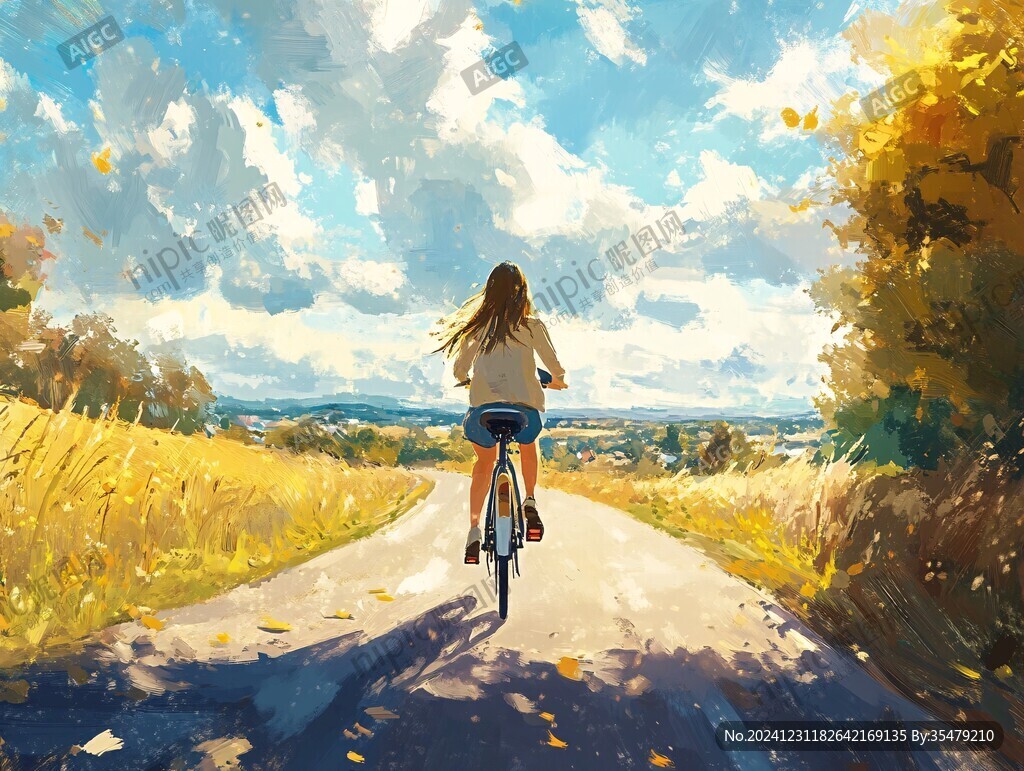 郊外小路快樂騎行