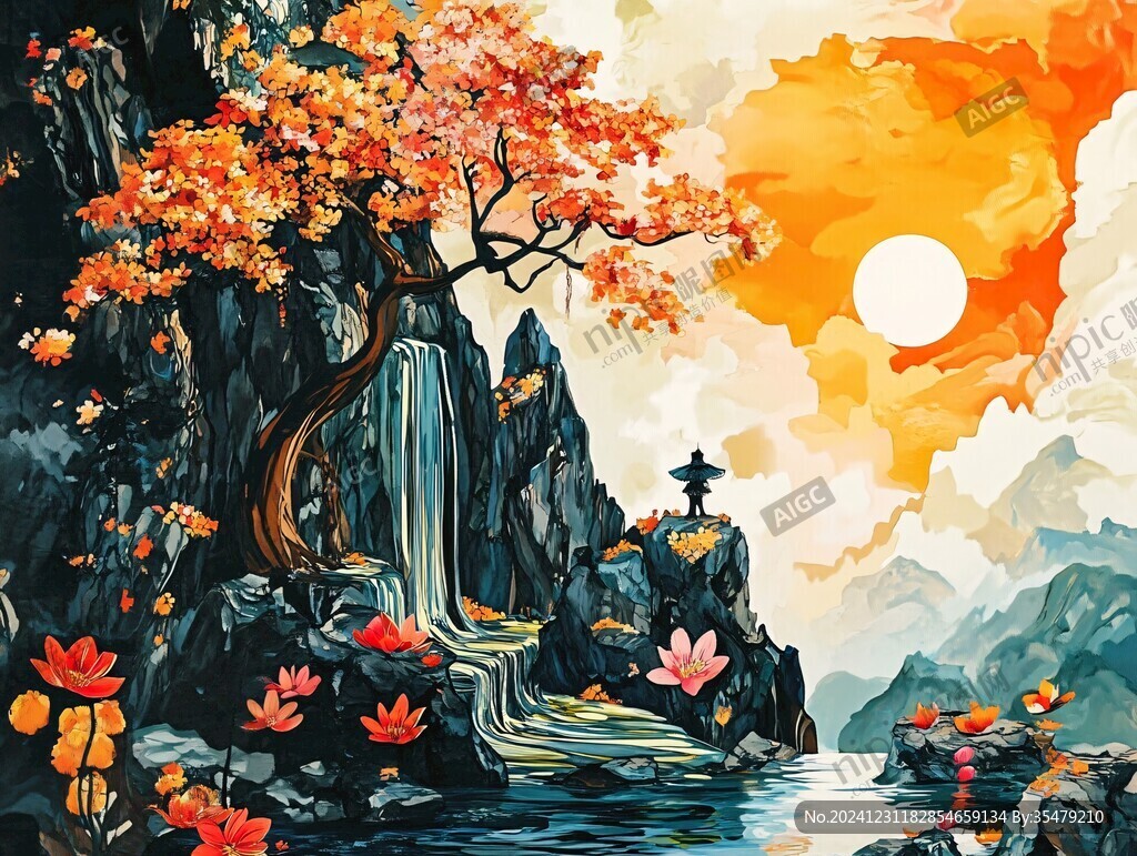 假山插畫