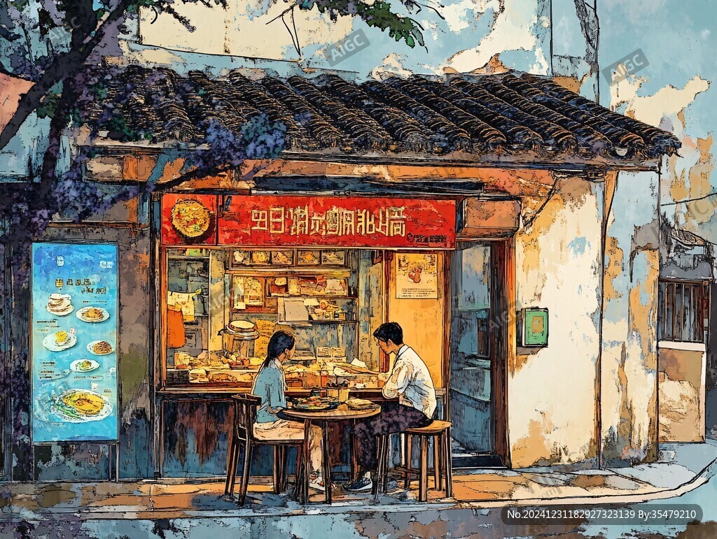 米粉店意境畫