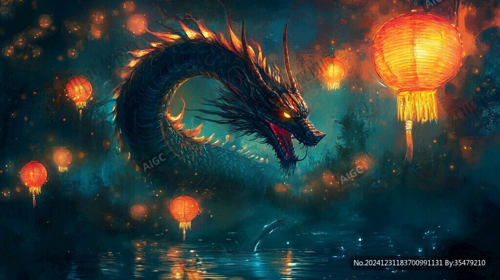 龍年橫版插畫