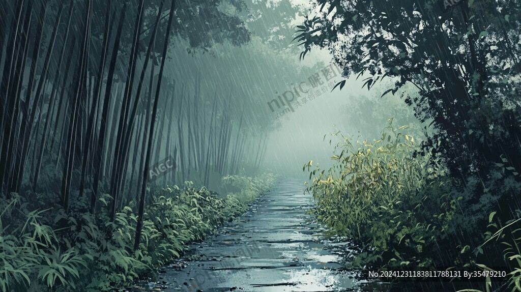 唯美竹林小路