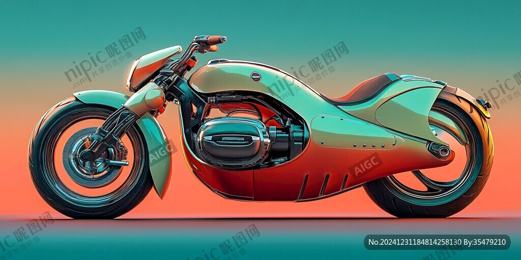 科技感的摩托車