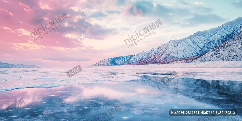粉色的湖泊