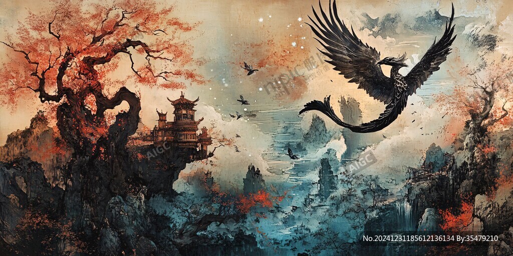 鶴舞九天背景
