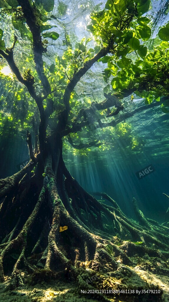 水下樹根