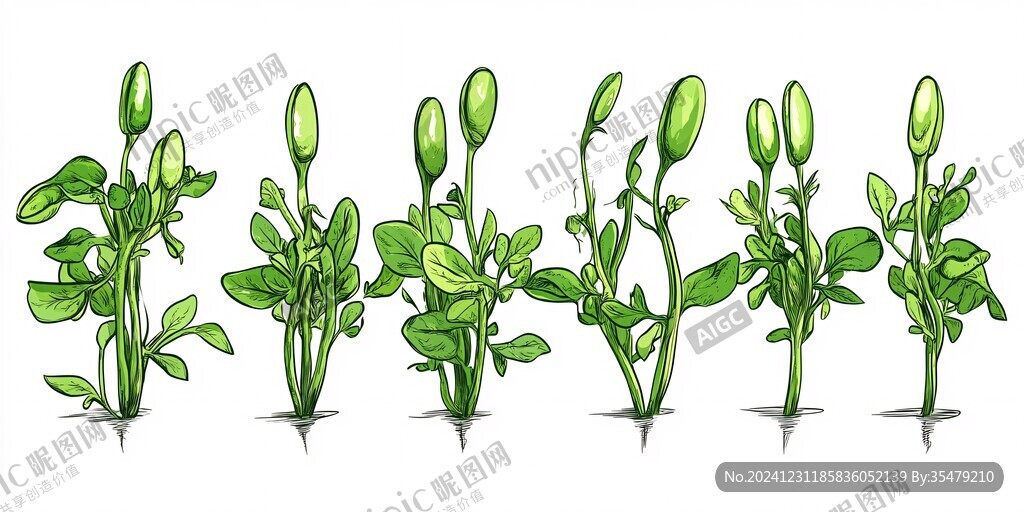 豆苗插畫