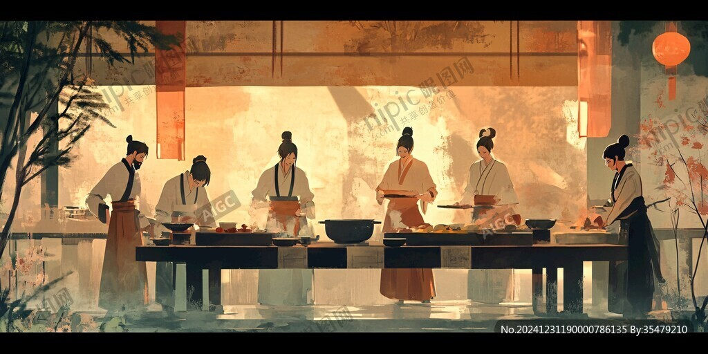 宮廷廚房古代廚師