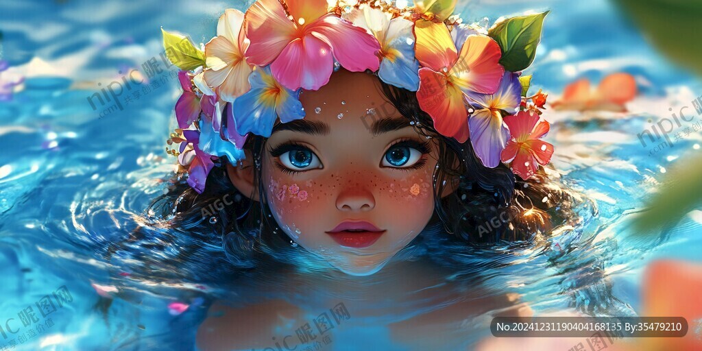 水中小女孩兒
