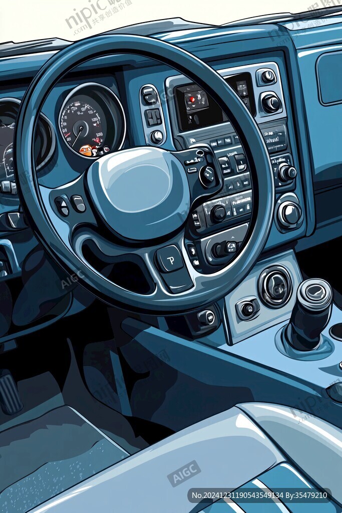 卡通汽車裝飾畫