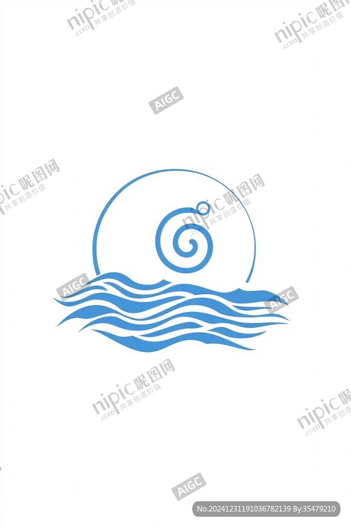 云海紋海浪紋logo