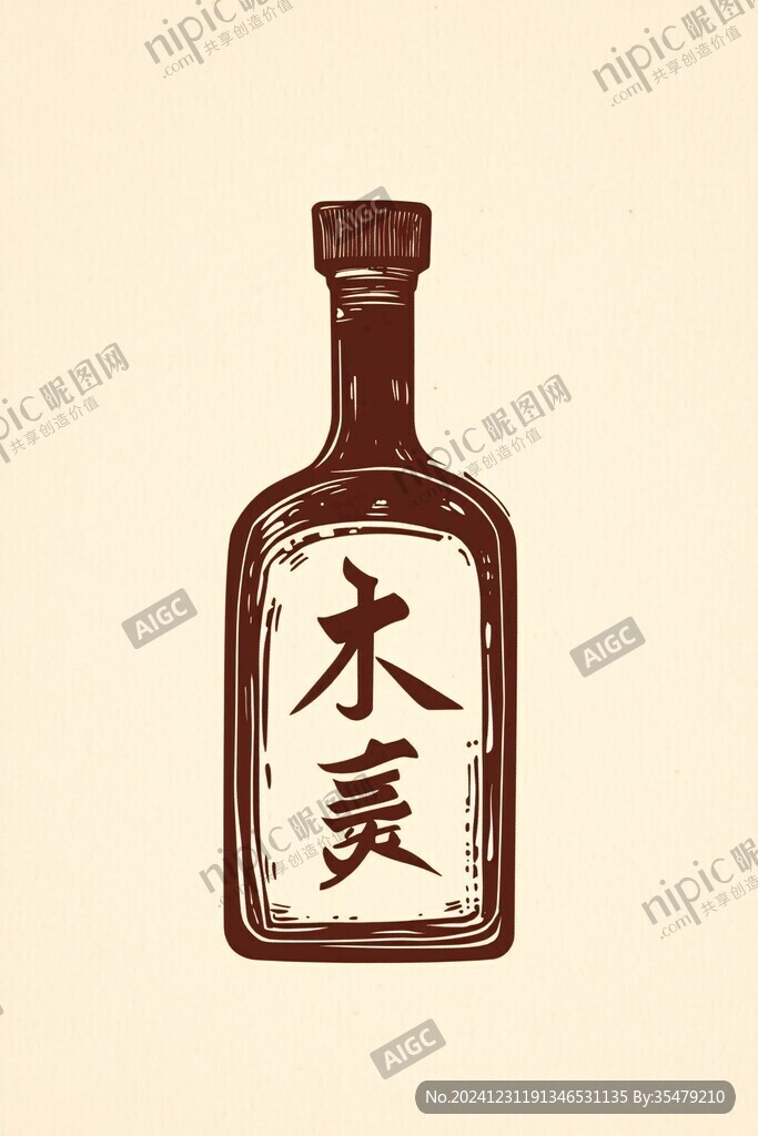 插畫小瓶