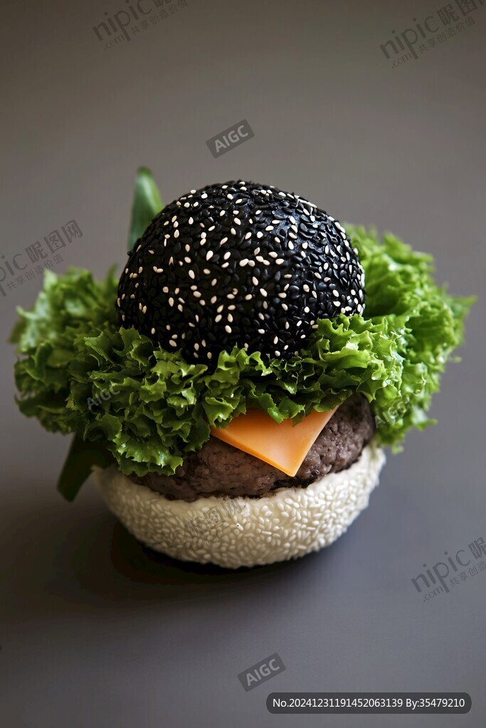 手打牛肉黑漢堡