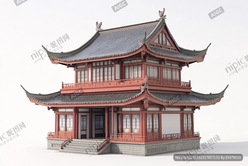 古代望樓模型