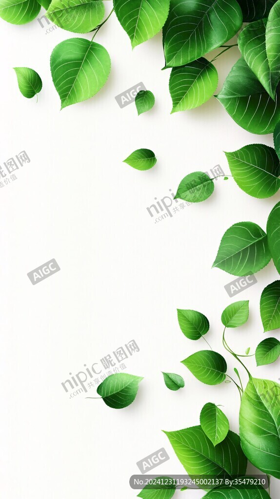 創意綠葉背景環保綠葉