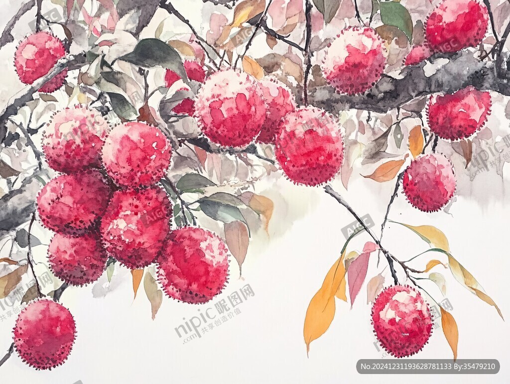 工筆紅果