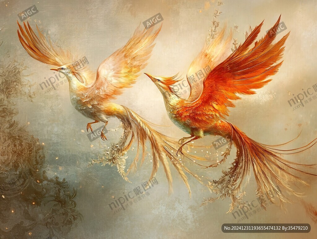 鳳凰朱雀插畫(huà)