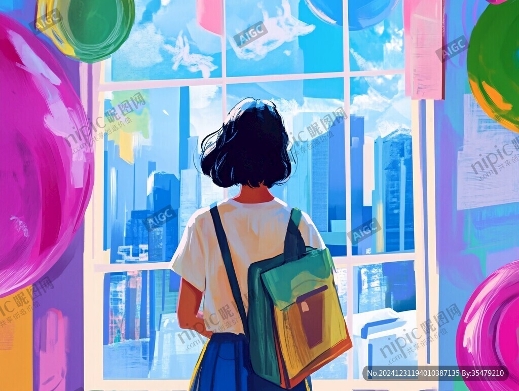 青春校園插畫