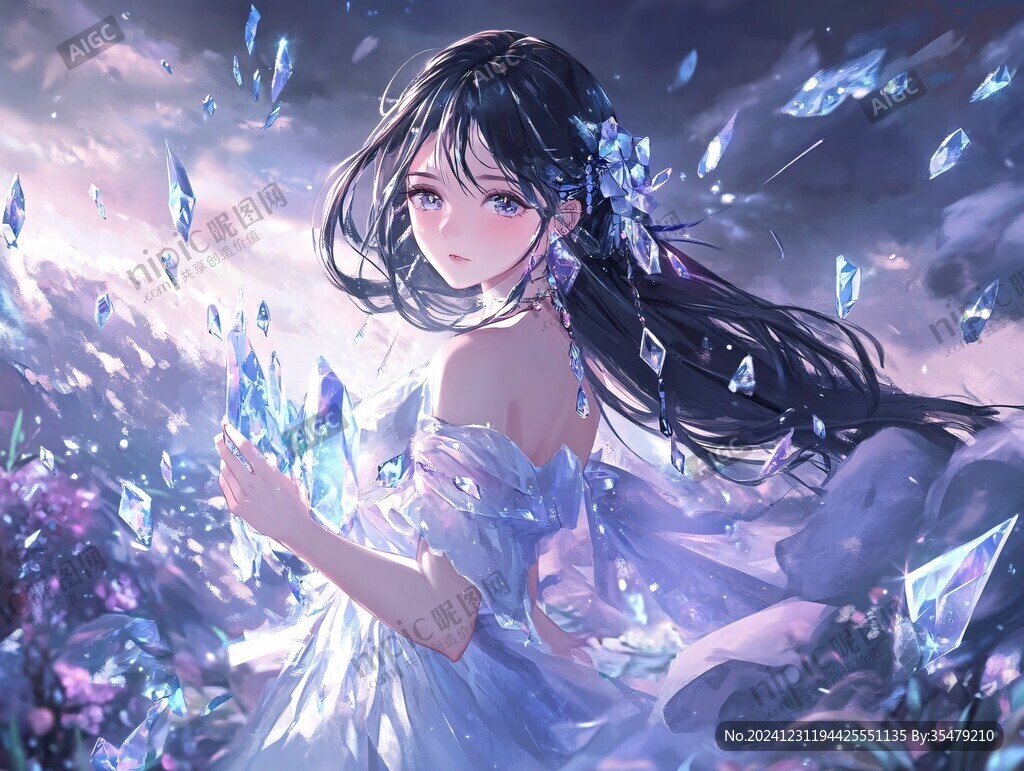 夢(mèng)幻唯美藍(lán)色系少女