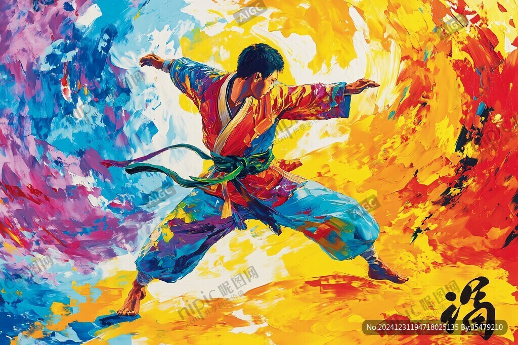 武術(shù)創(chuàng)意武術(shù)裝飾畫