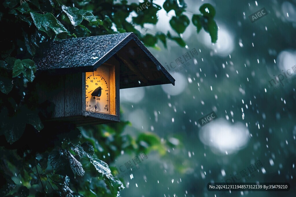 雨中的小鳥