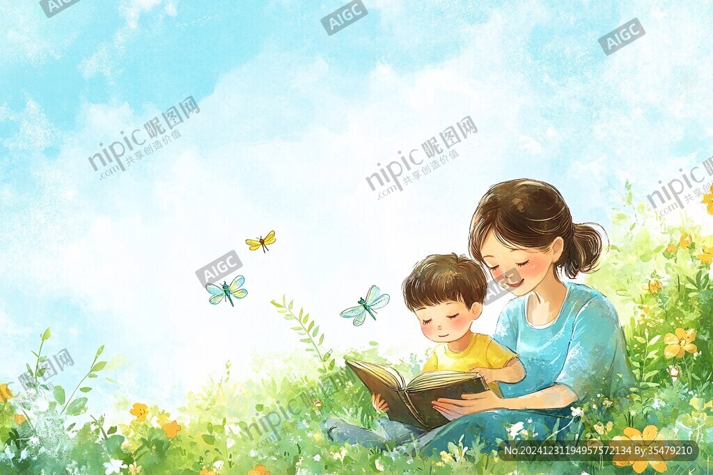 母親節(jié)兒童插畫