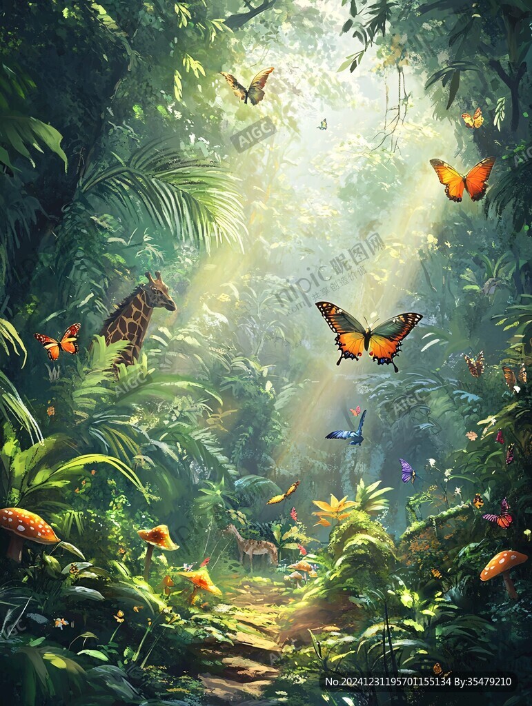 奇幻森林插畫