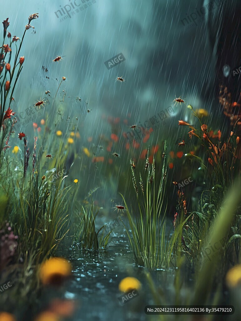 唯美雨景
