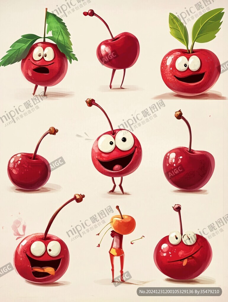 卡通櫻桃形象設(shè)計(jì)
