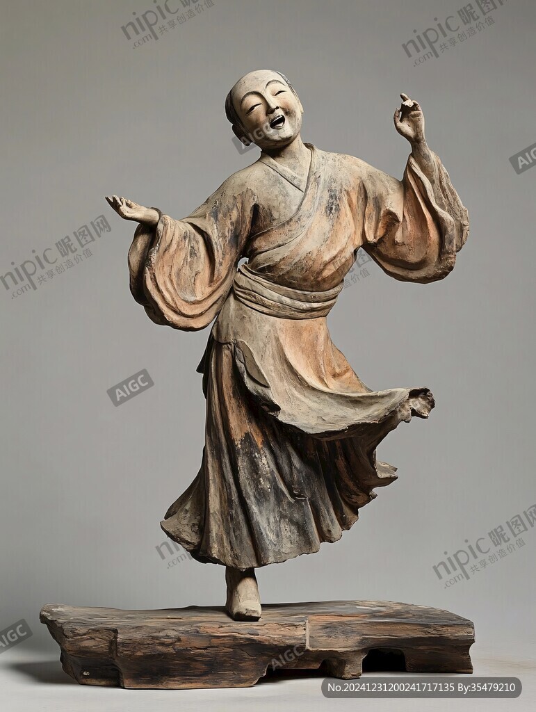 人物姿態(tài)木雕