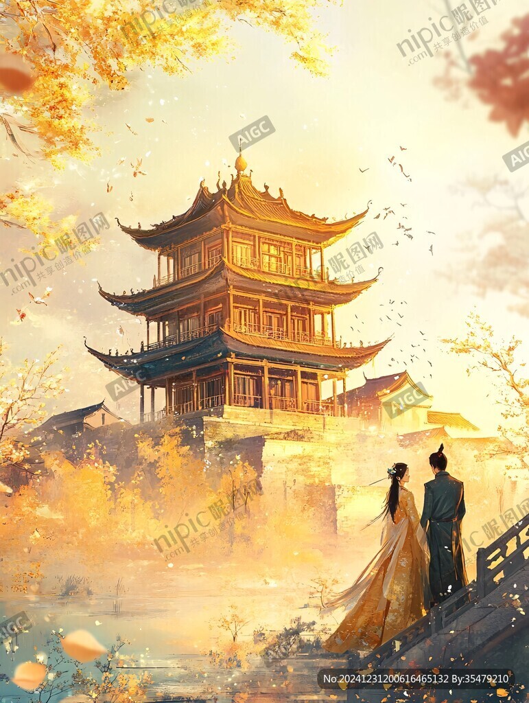 鎮(zhèn)淮樓插畫
