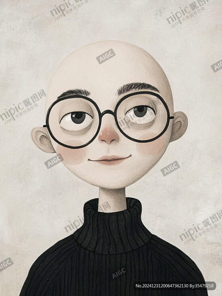平頭男孩插畫