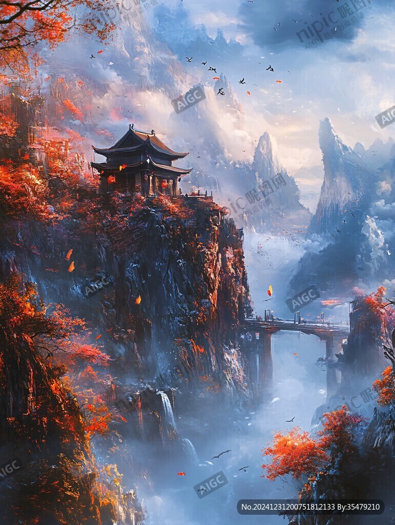 古風(fēng)山水場景