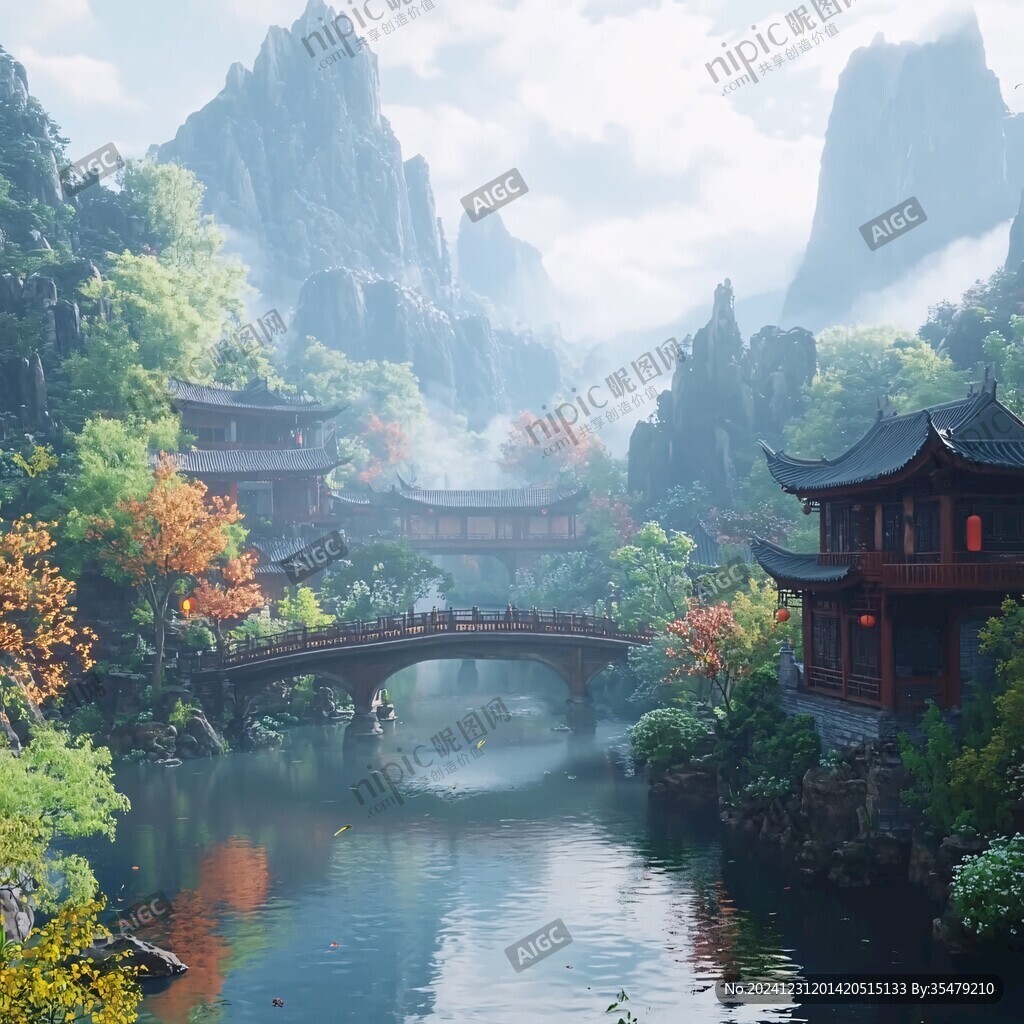 古風(fēng)山水場景